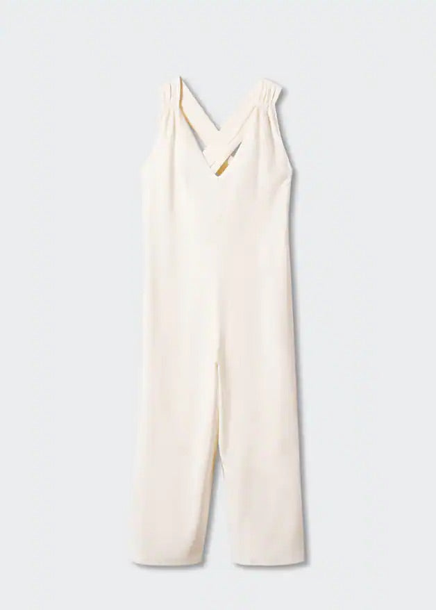 Wrap-back short jumpsuit