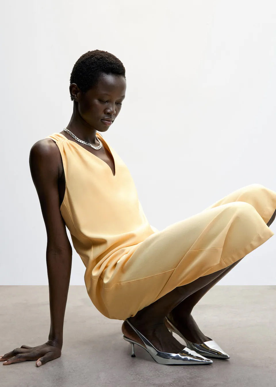 Wrap-back short jumpsuit