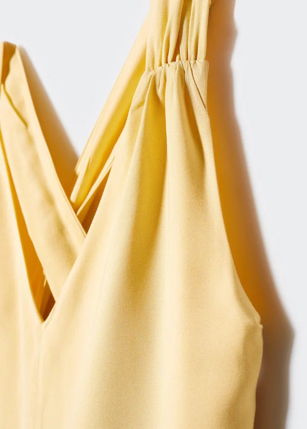 Wrap-back short jumpsuit