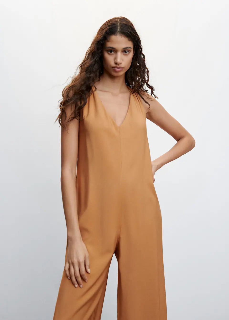 Wrap-back short jumpsuit