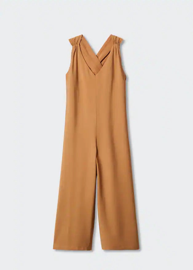 Wrap-back short jumpsuit