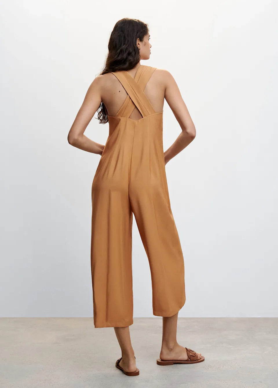 Wrap-back short jumpsuit