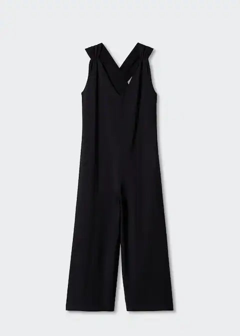 Wrap-back short jumpsuit