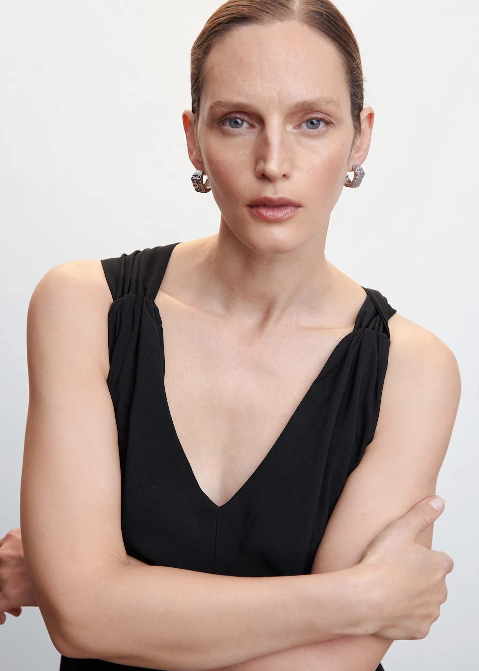 Wrap-back short jumpsuit