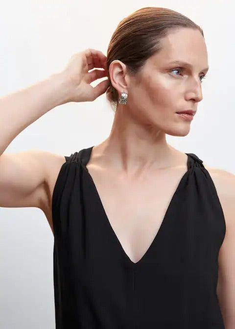 Wrap-back short jumpsuit