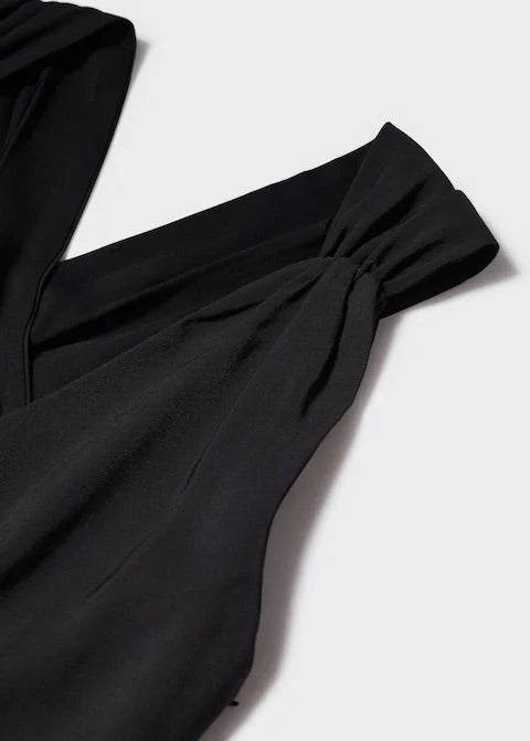 Wrap-back short jumpsuit