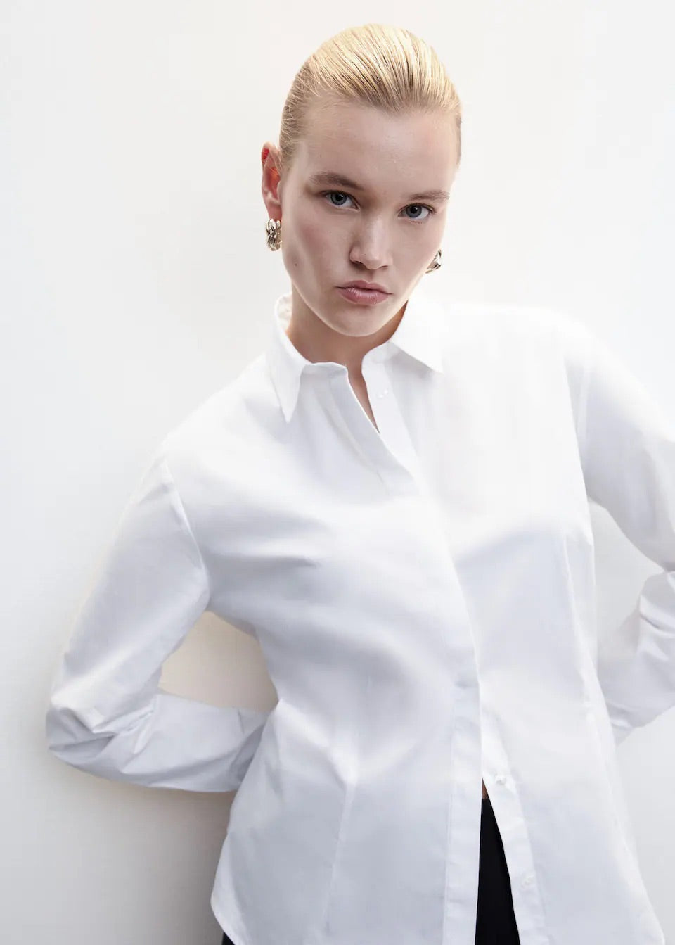 Essential cotton-blend shirt