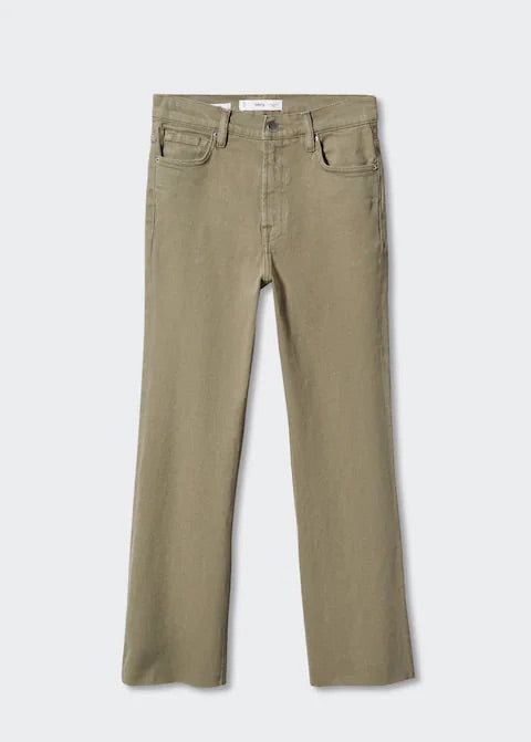 Crop flared jeans