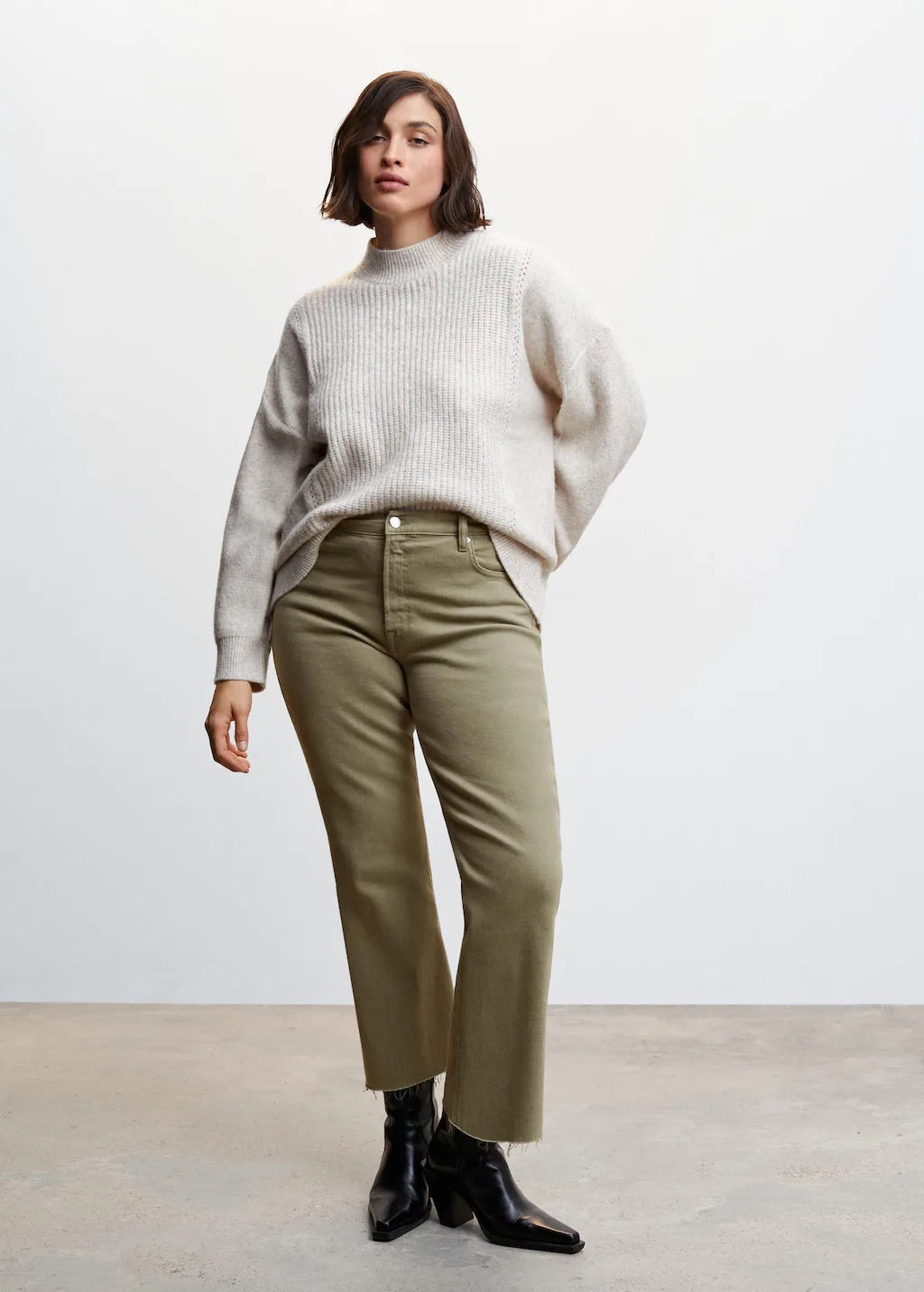 Crop flared jeans