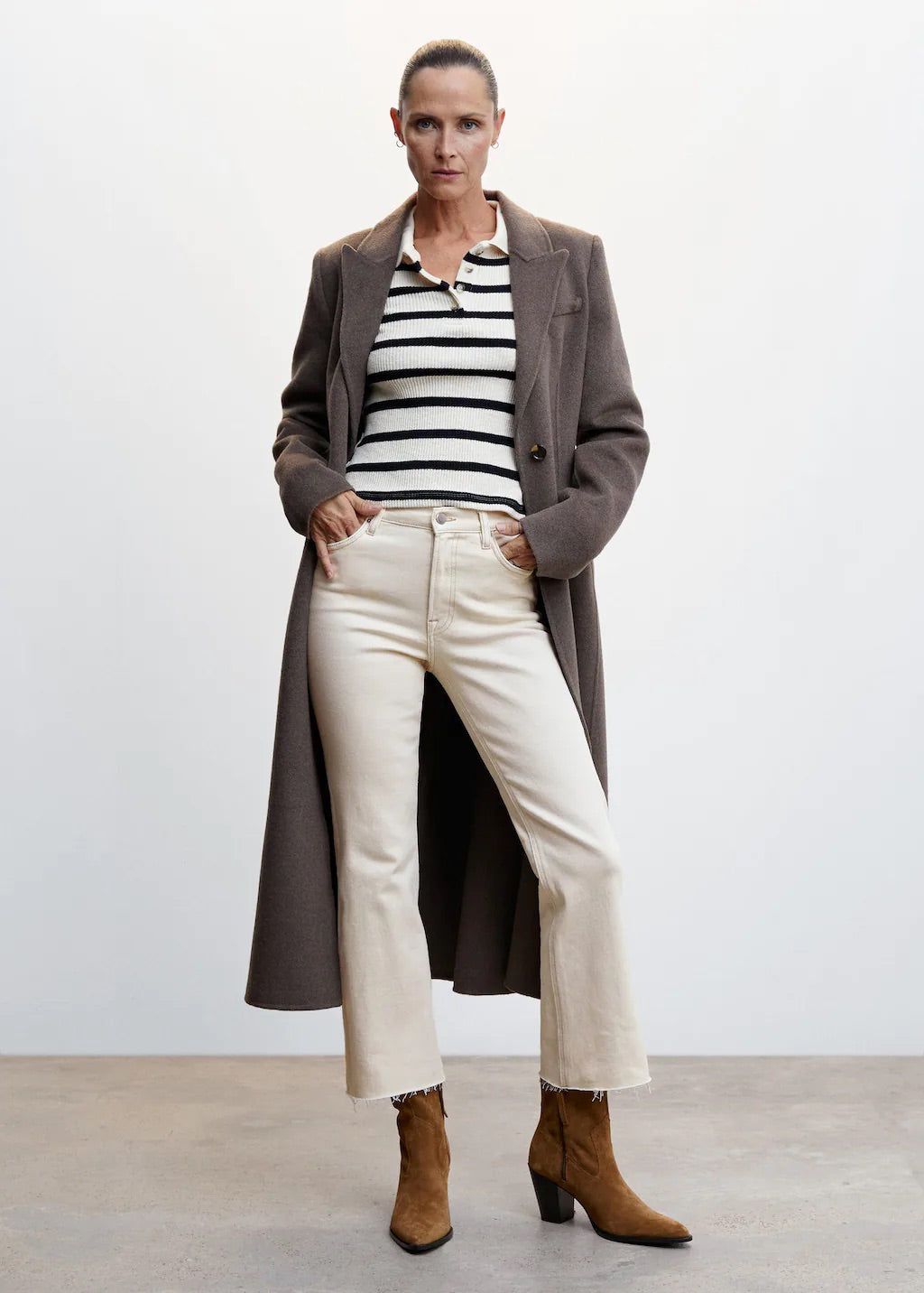 Crop flared jeans