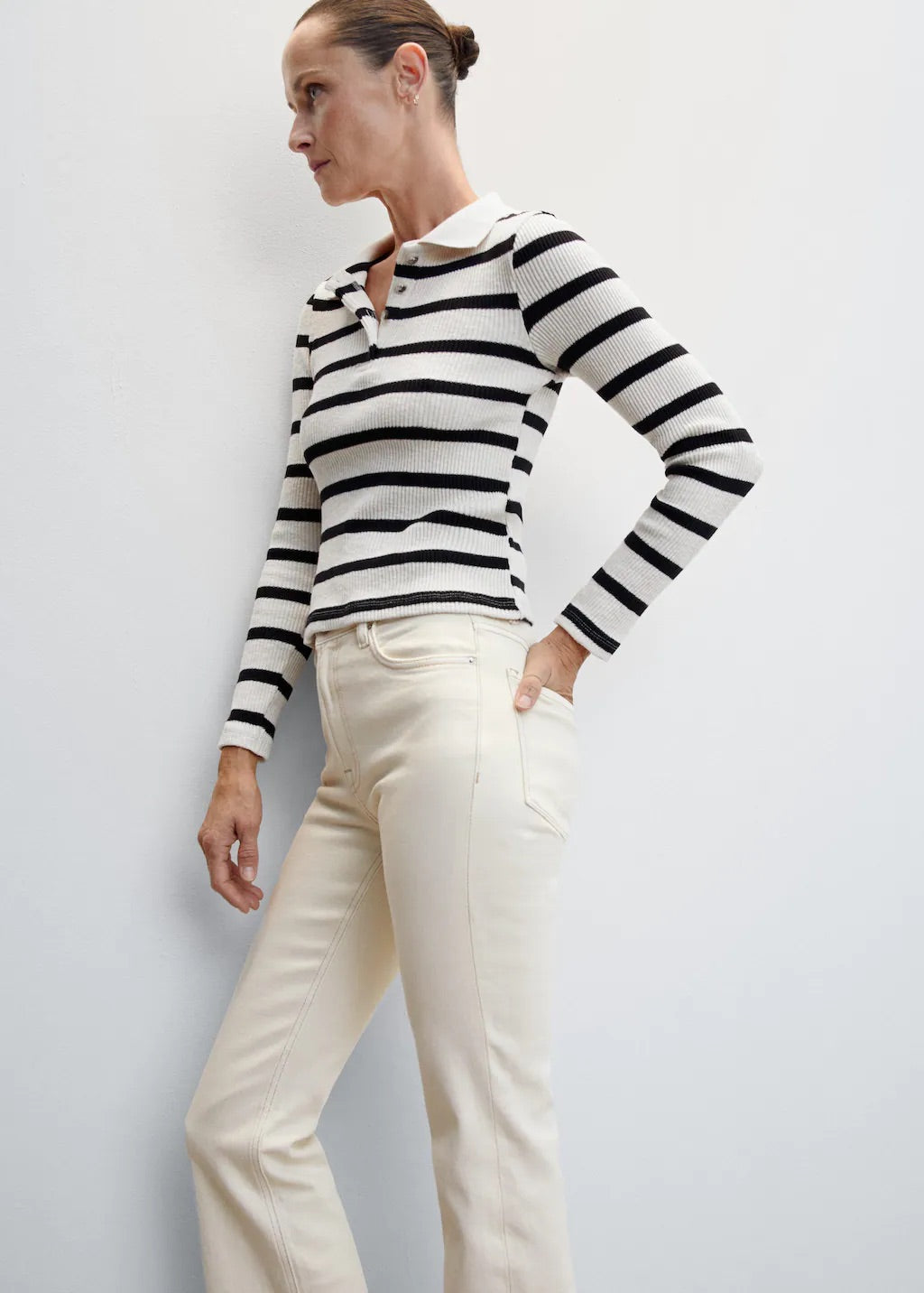 Crop flared jeans