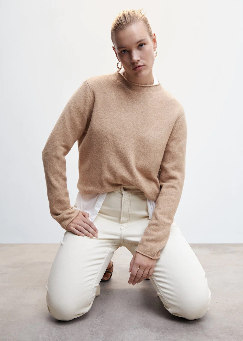 Crop flared jeans