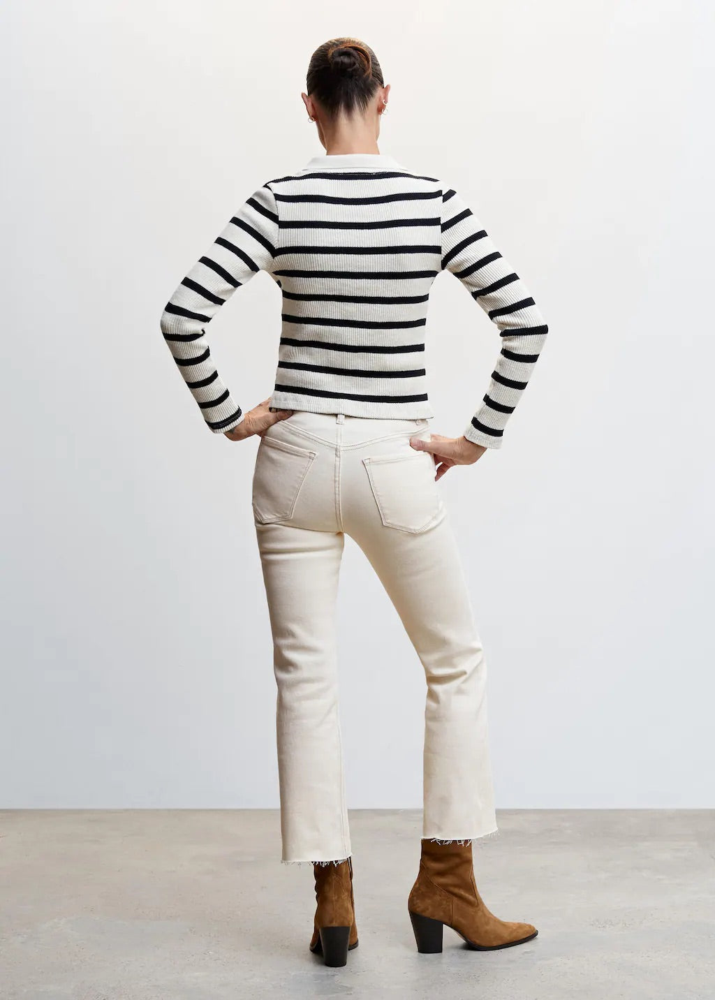 Crop flared jeans