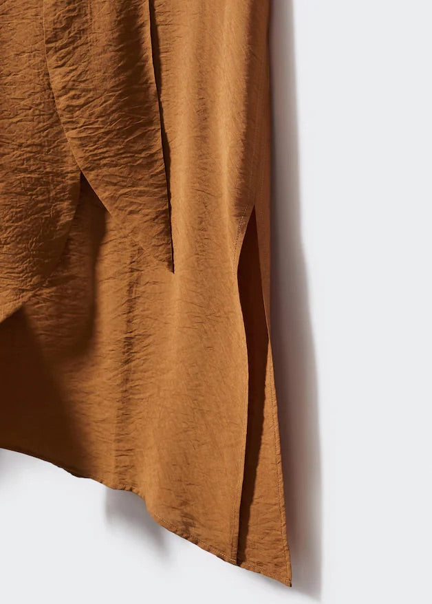 Knot detail shirt dress