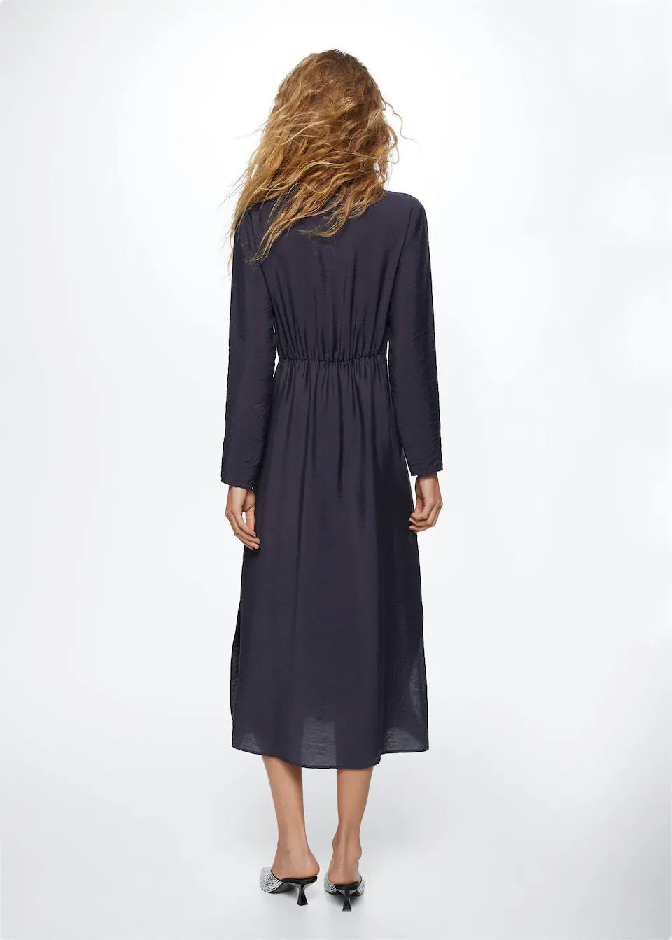 Knot detail shirt dress