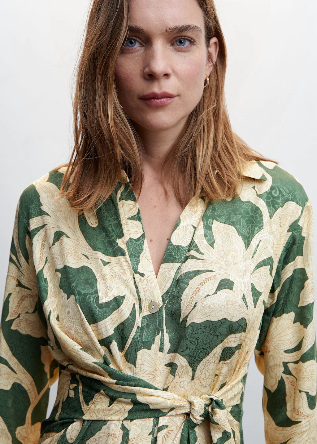 Floral jacquard dress