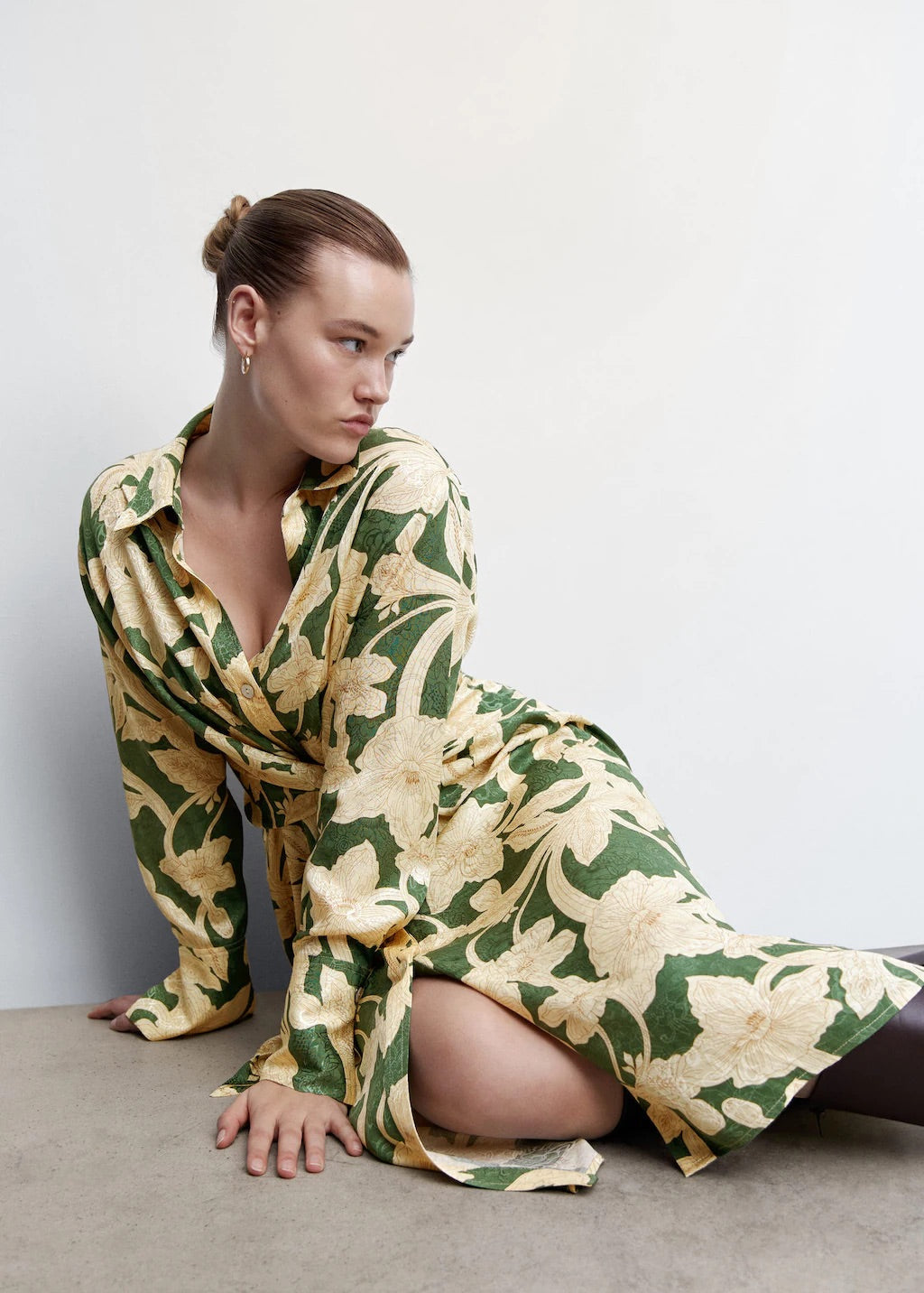 Floral jacquard dress