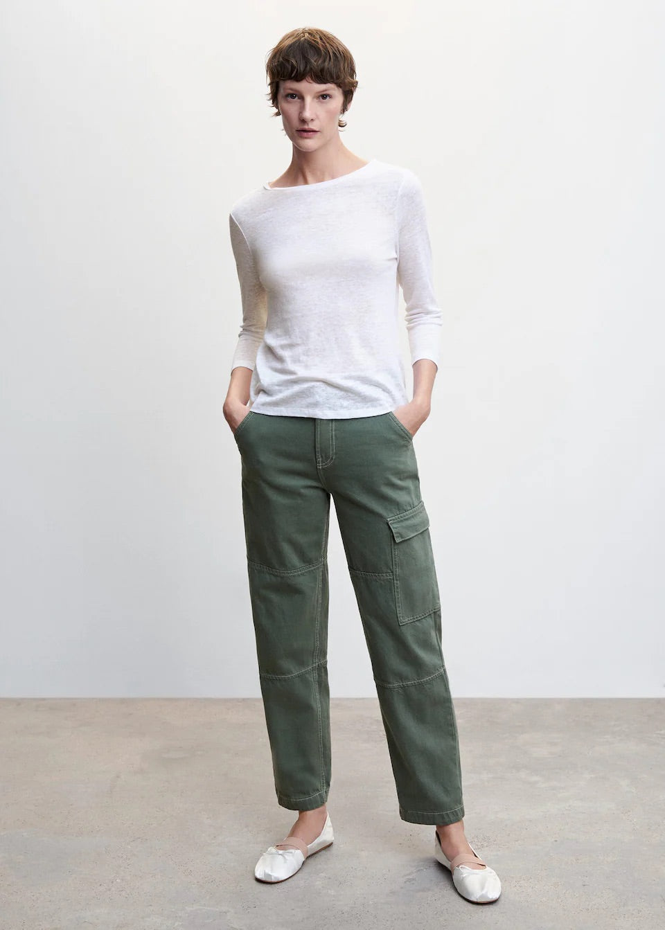 Long-sleeved linen T-shirt