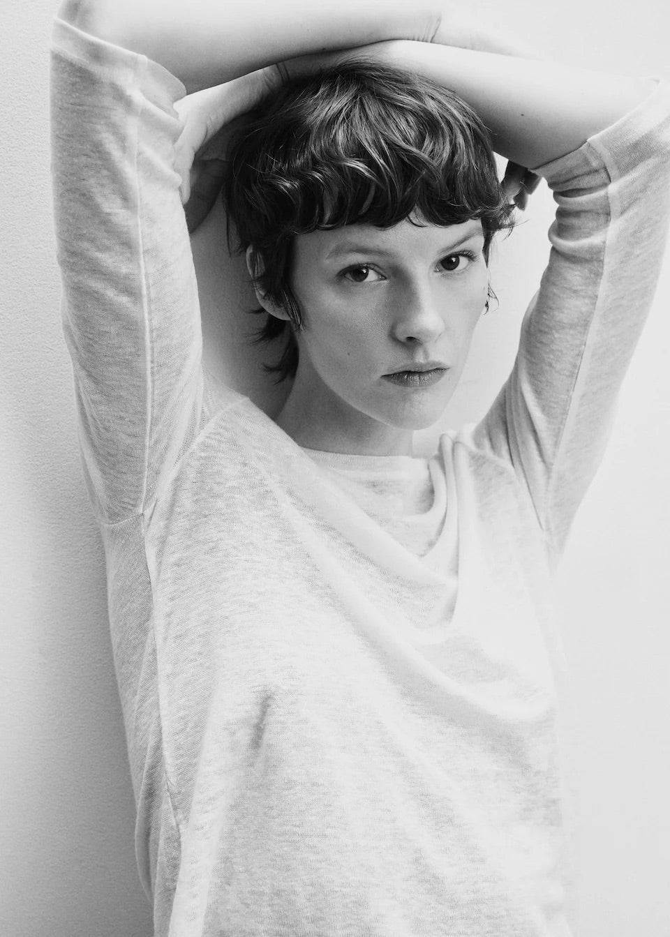 Long-sleeved linen T-shirt