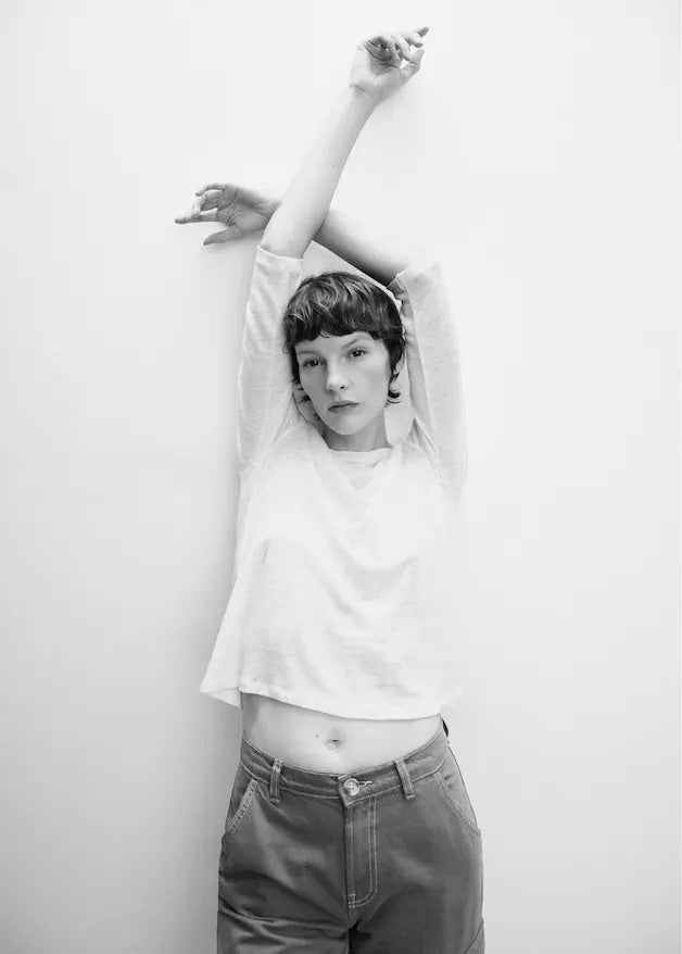 Long-sleeved linen T-shirt