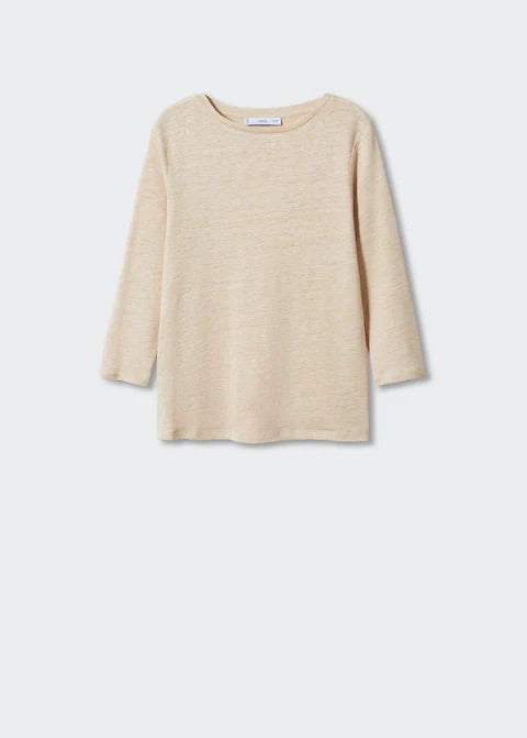 Long-sleeved linen T-shirt