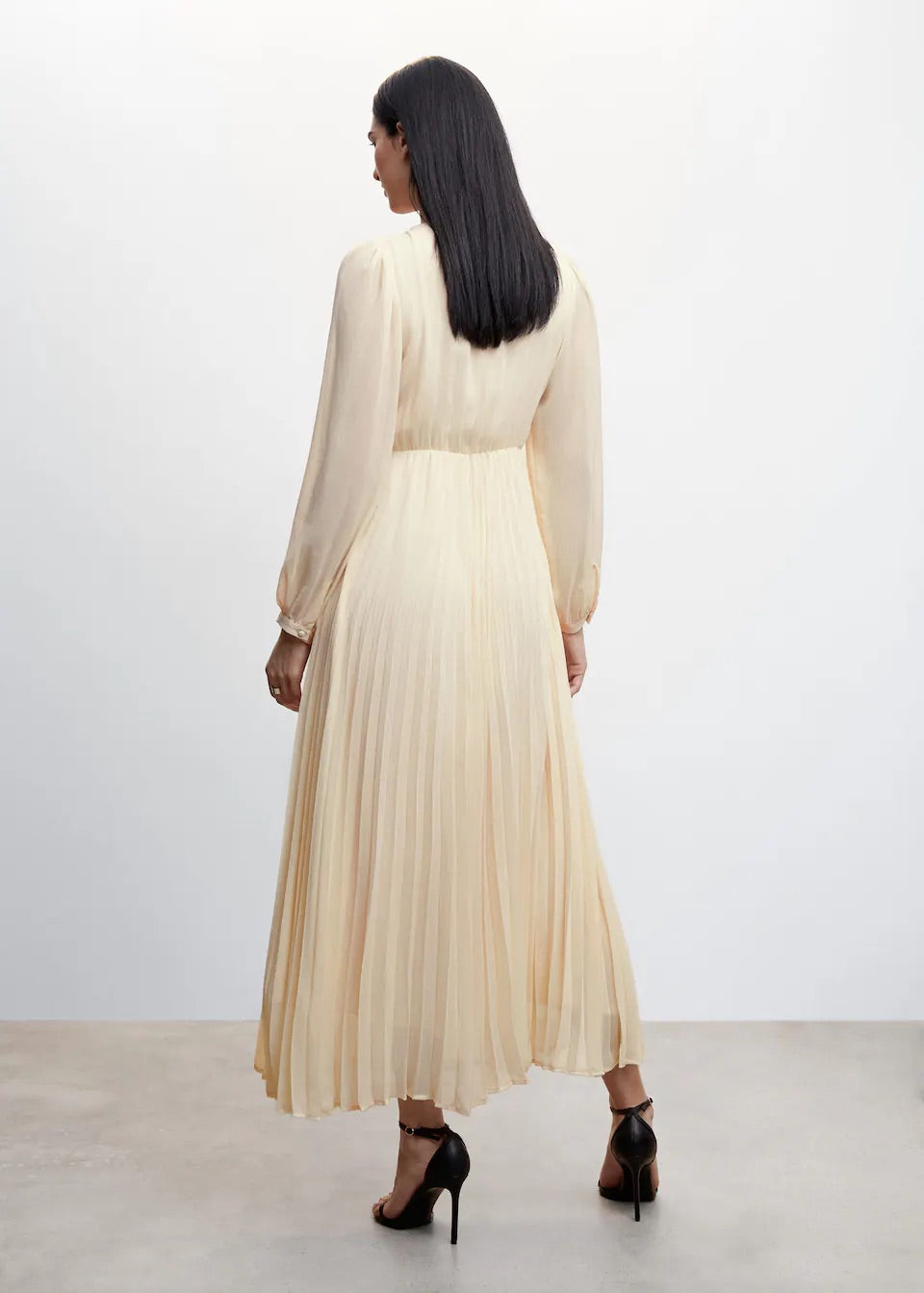 Pleated detail dress
