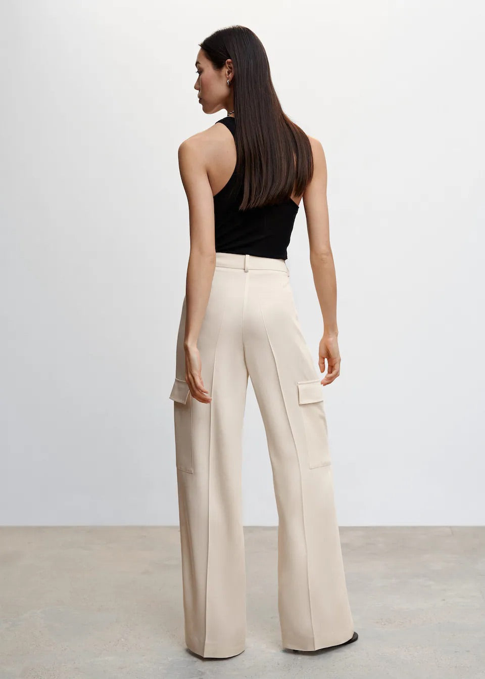 Wideleg cargo style trousers