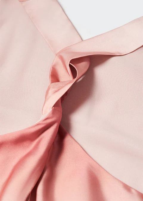 Satin cross-back dress