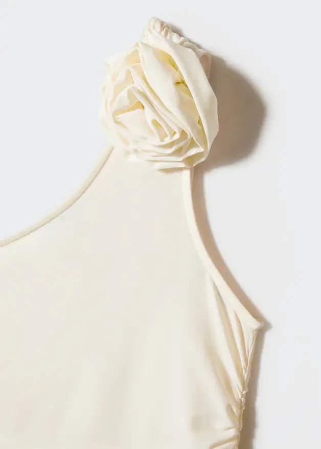 Floral asymmetrical top