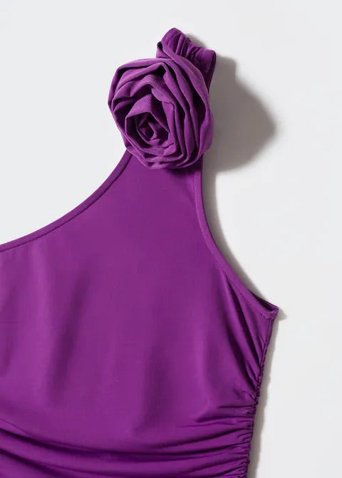 Floral asymmetrical top