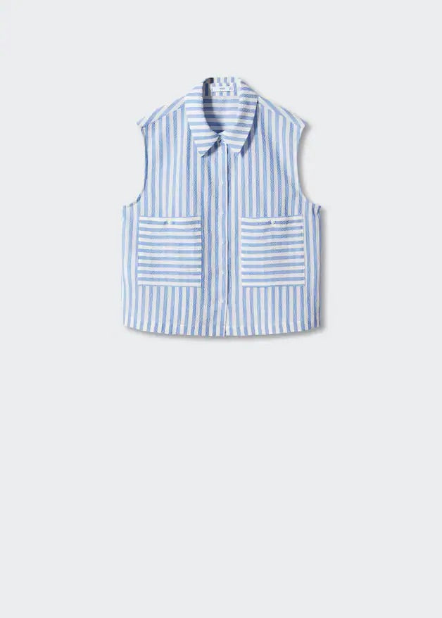 Sleeveless printed shirt