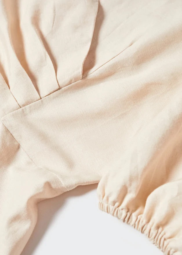 Jumpsuit with puffed sleeves