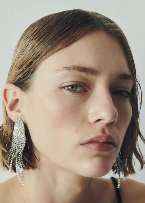 Crystal waterfall earrings