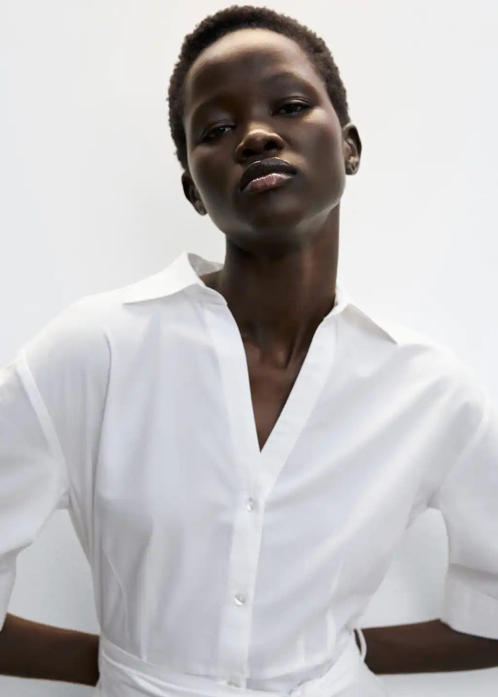 Swiss embroidered shirt dress