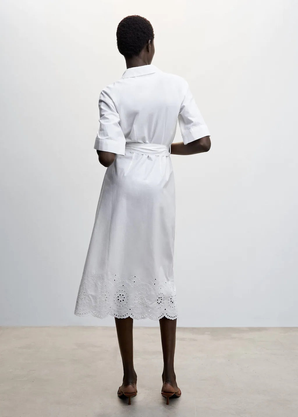 Swiss embroidered shirt dress