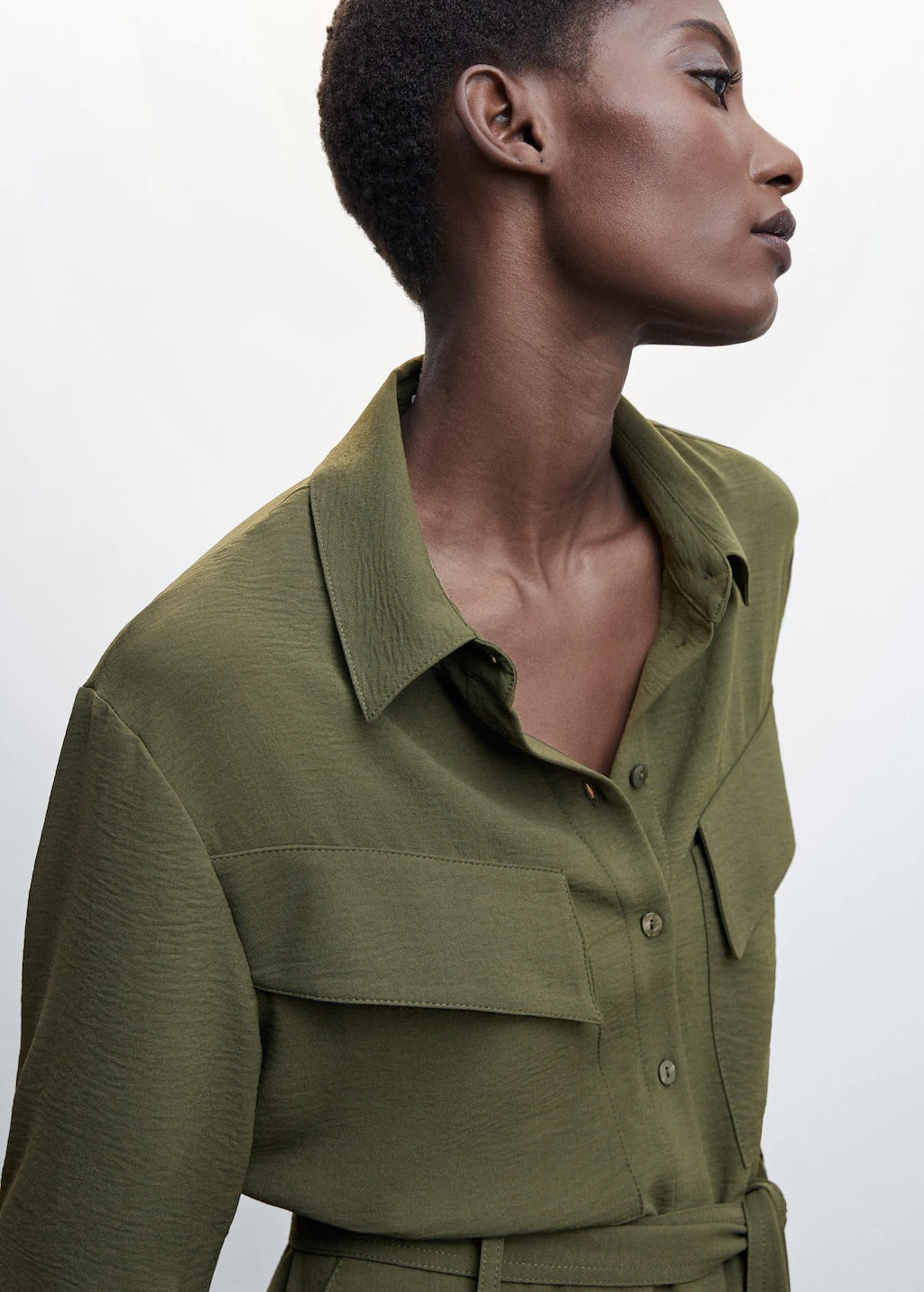 Belt shirt dress