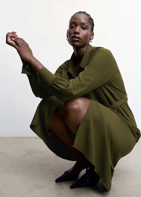 Belt shirt dress