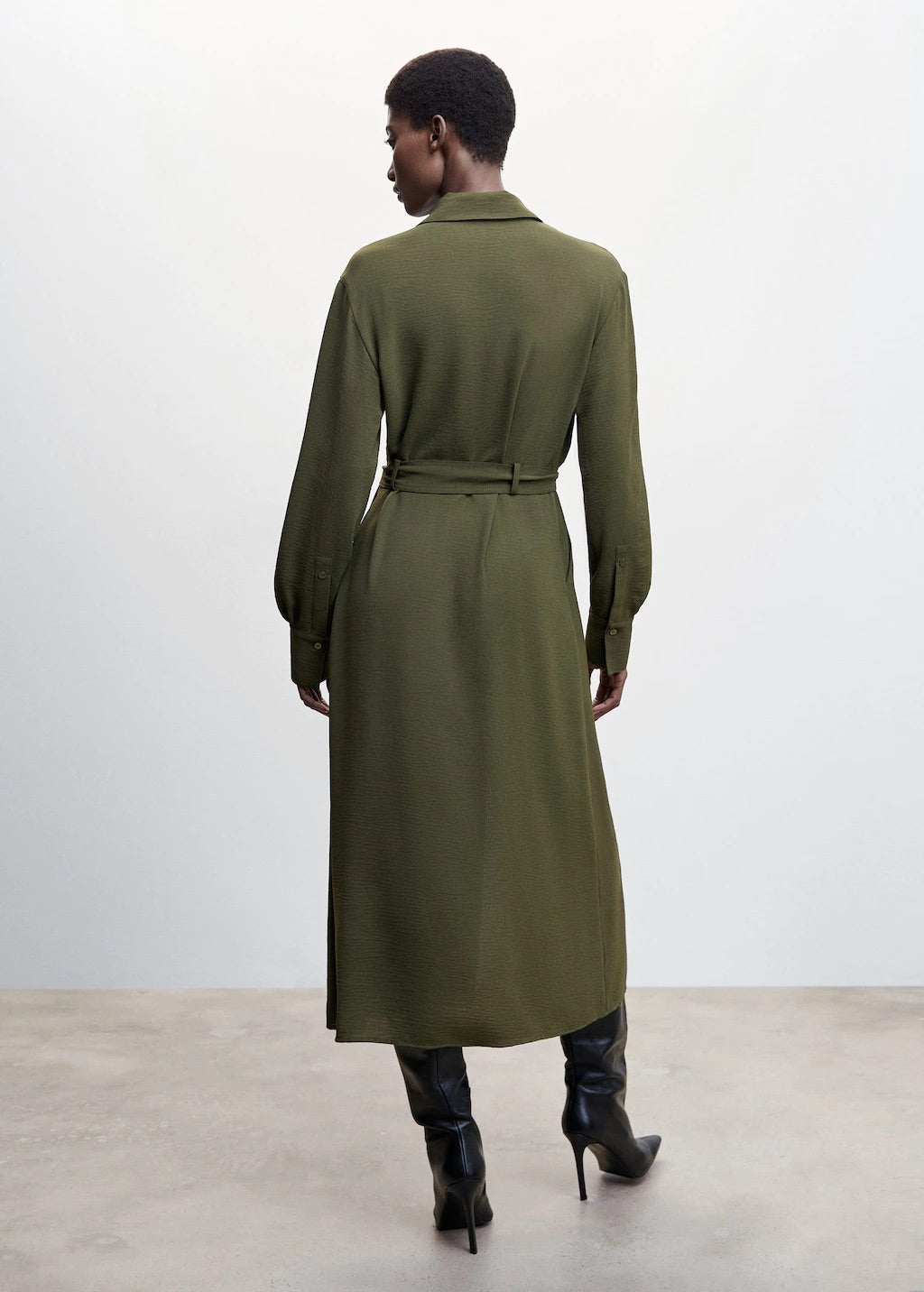 Belt shirt dress