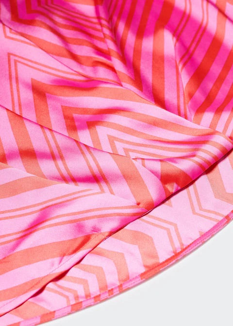 Satin print blouse