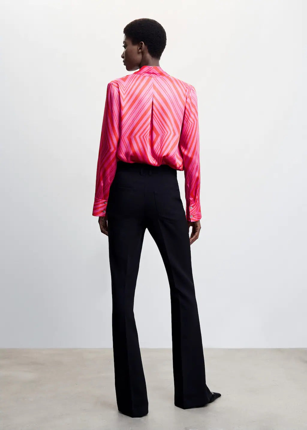 Satin print blouse