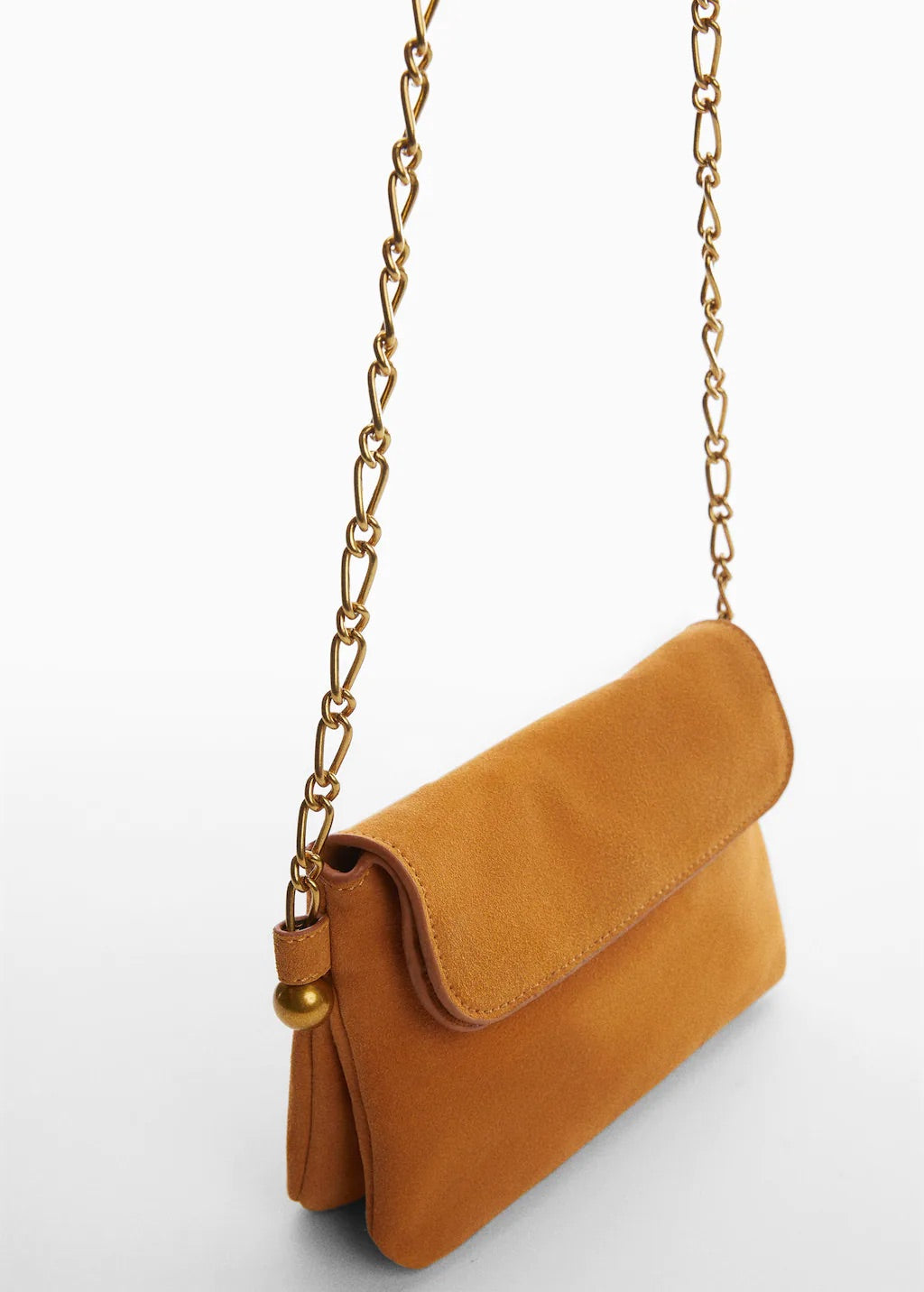 Chain suede bag