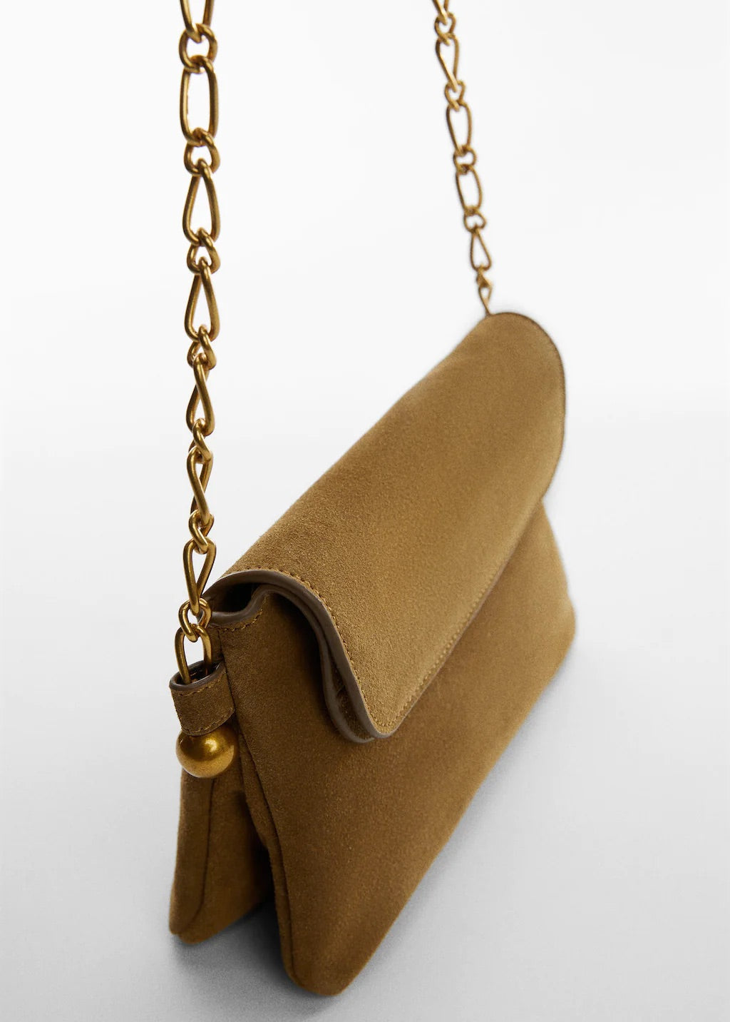 Chain suede bag