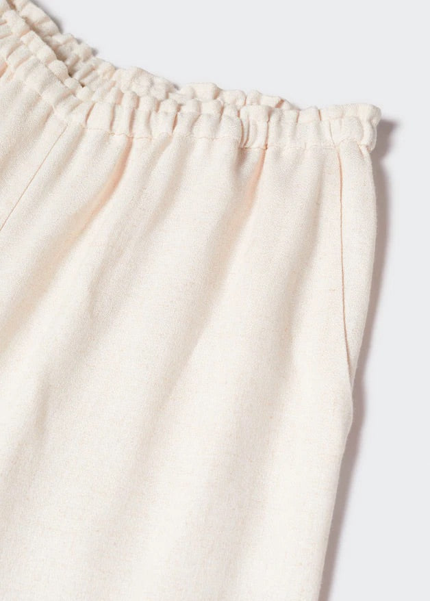 Satin trousers with elastic waist