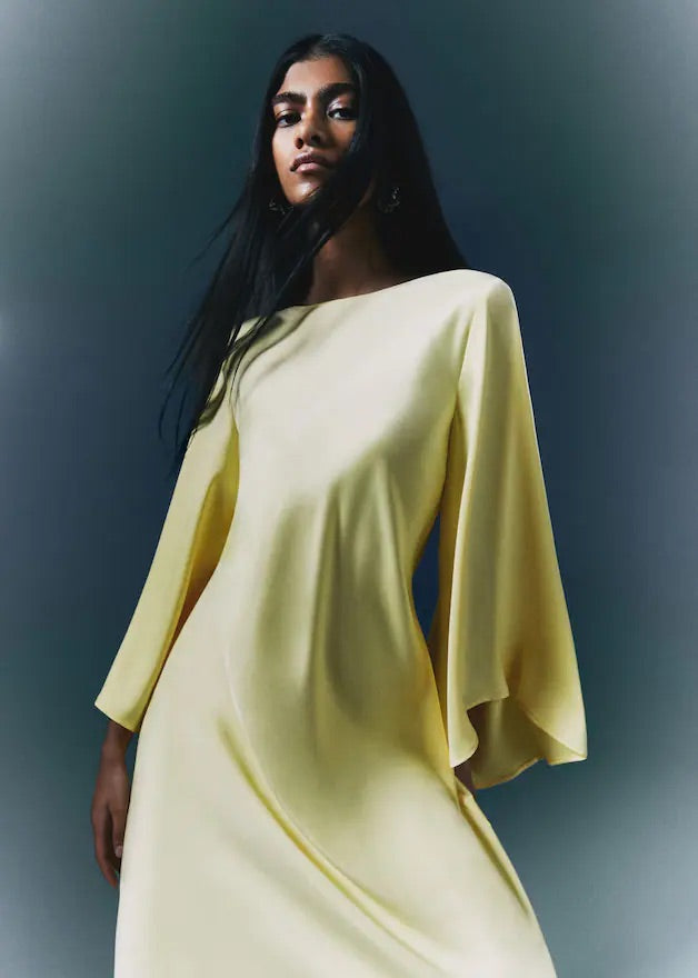Flared sleeves dress