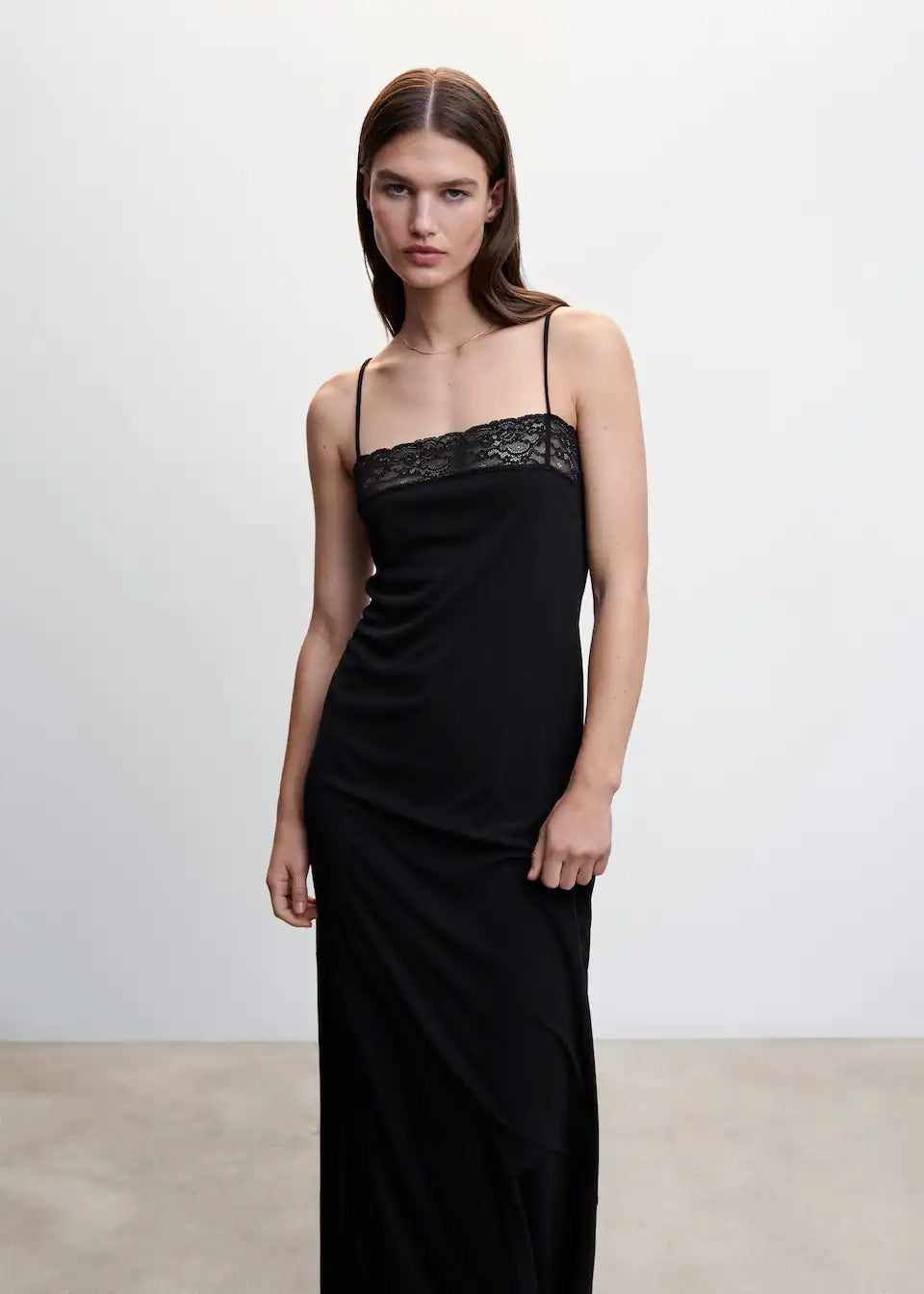 Lace detail dress