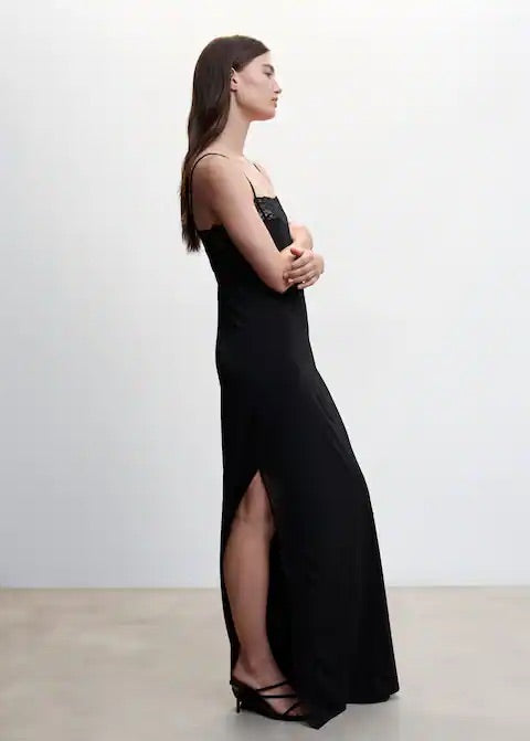 Lace detail dress