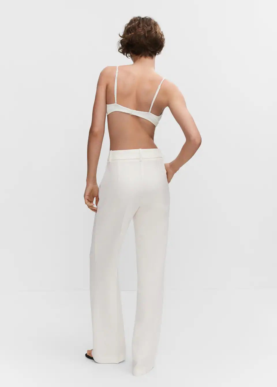 wide leg suit trousers
