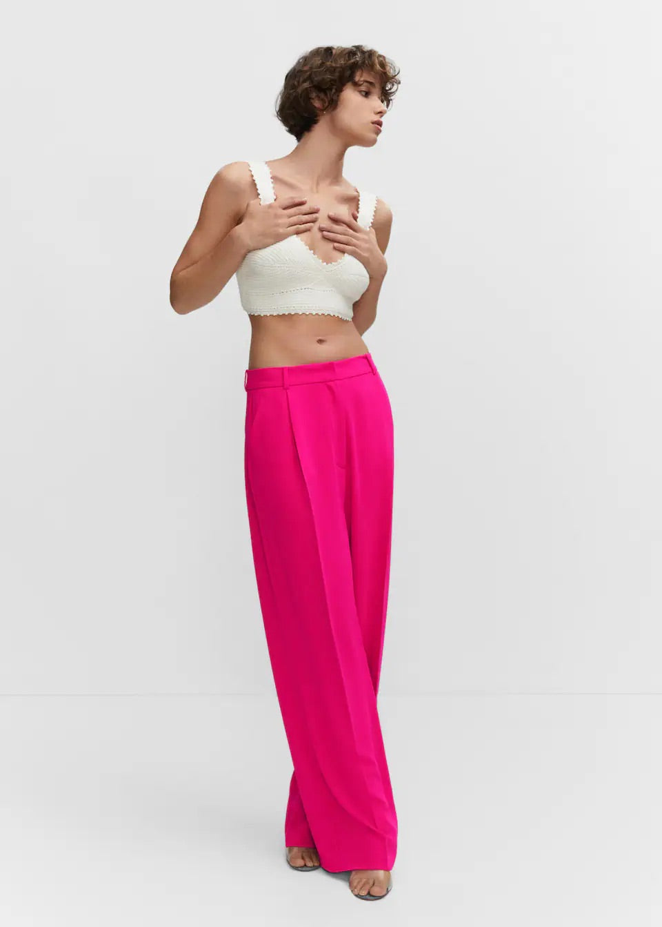 Dart palazzo trousers