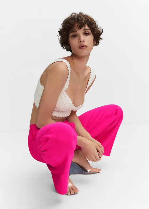 Dart palazzo trousers