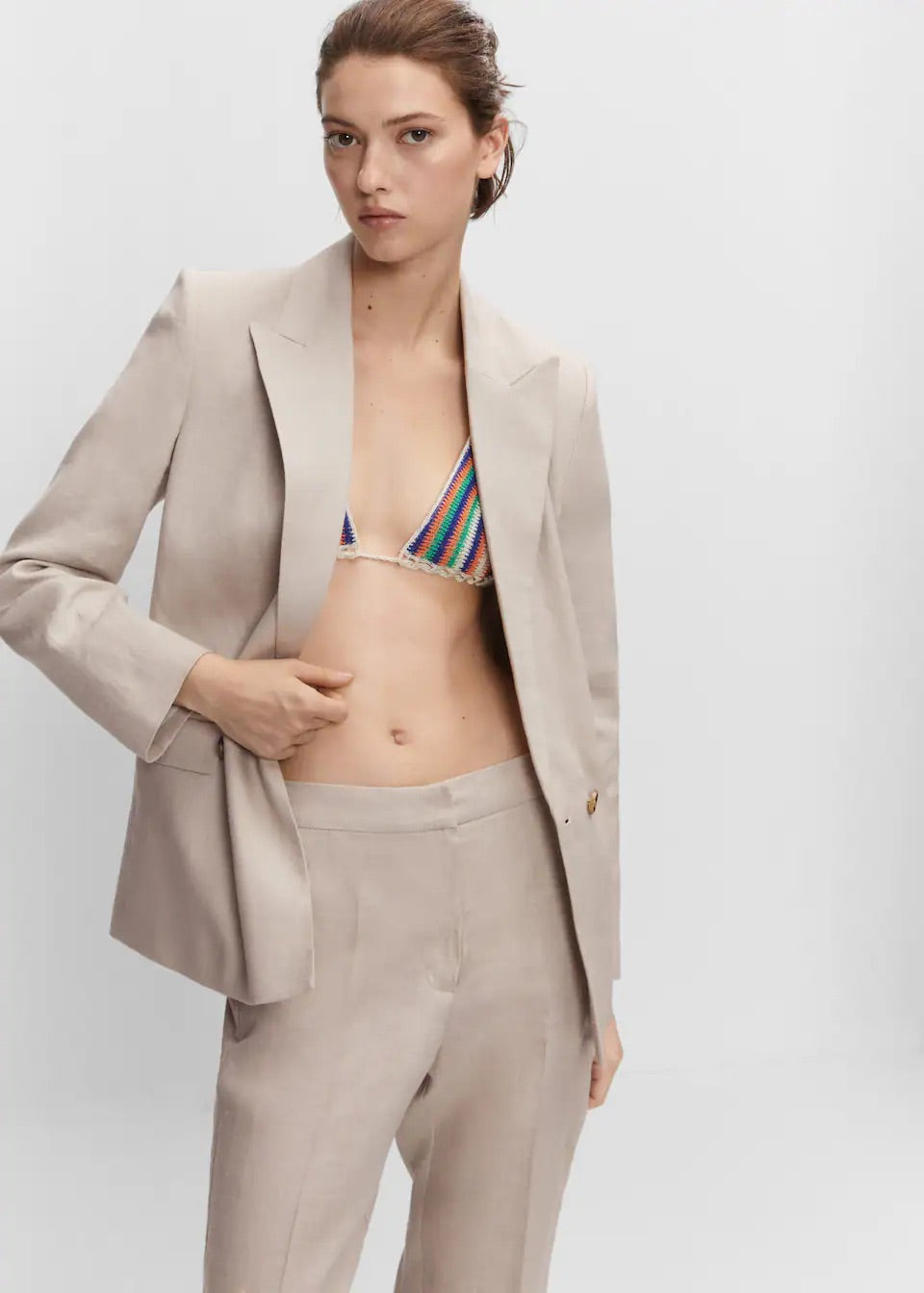100% linen trousers